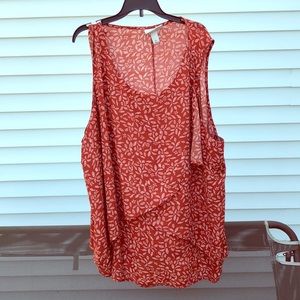 Ava and Viv orange sleeveless shirt